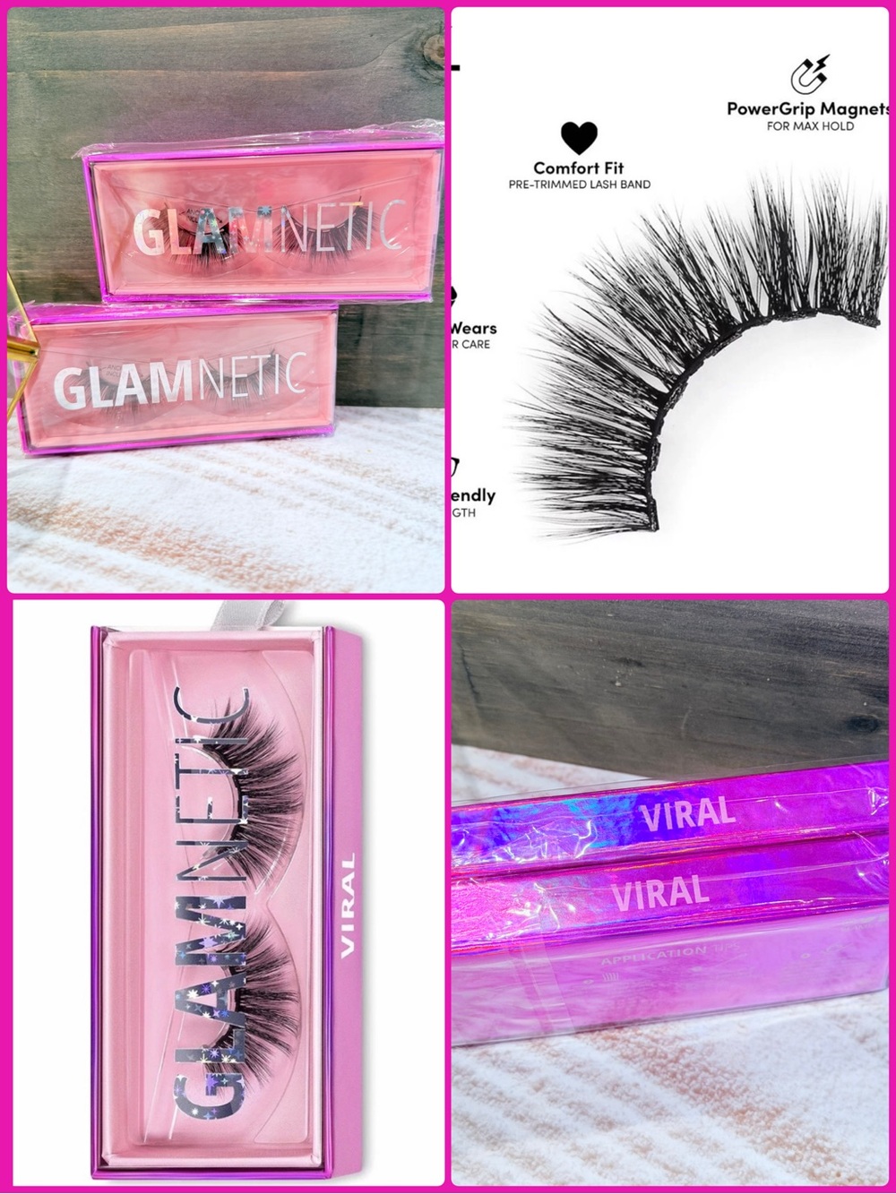 GLAMNETIC Viral Magnetic Lashes Black Bundle of 2 BNIB NWT Reusable Lashes NEW